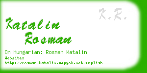 katalin rosman business card